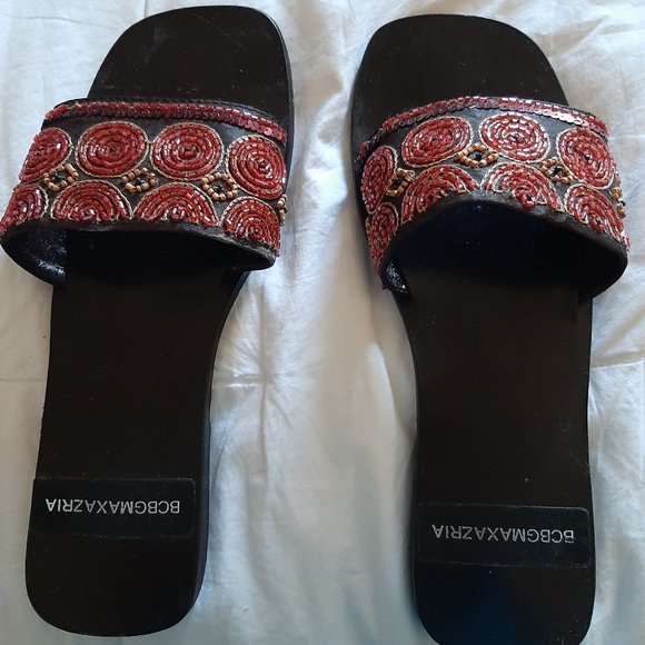 BCBG Max Azria Beaded Slides - Picture 1 of 5